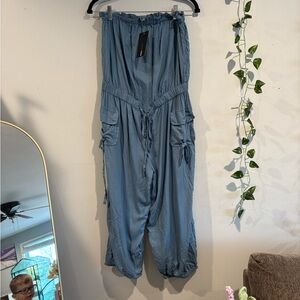 Women's Blue Cargo Pants